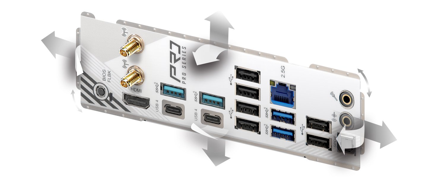 Flexibel integrierbare I/O-Blende